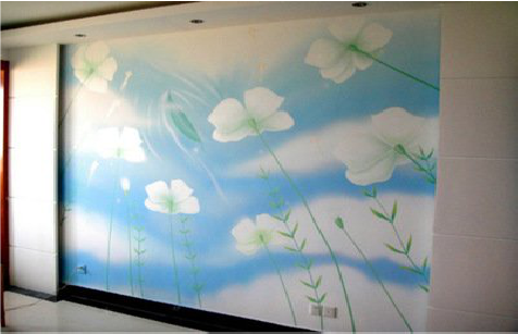 阜南画墙绘怎么画好白云的蓬松感？