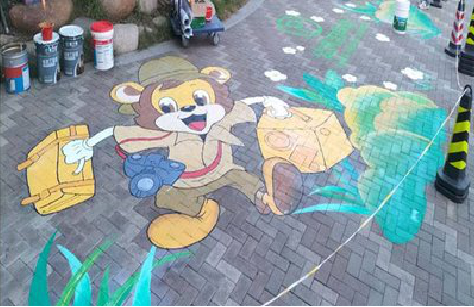 阜南夏季画地面彩绘会遇到的问题