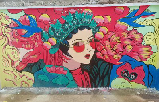 阜南墙体彩绘-网红墙