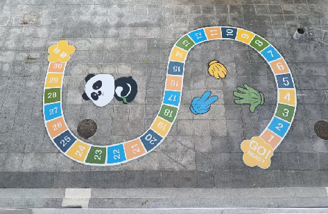 阜南地面游戏彩绘