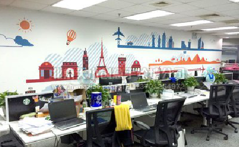 阜南教你设计办公室墙绘的方法。