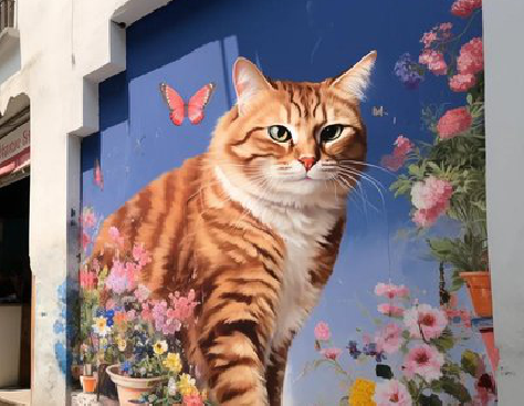 阜南自己绘制有个性的手绘墙