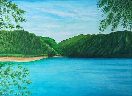 阜南在墙绘中，如何绘画绿水青山？