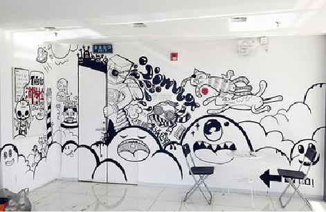 阜南手绘墙并非传统涂鸦。