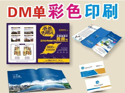 阜南单页印刷，色彩搭配简单。